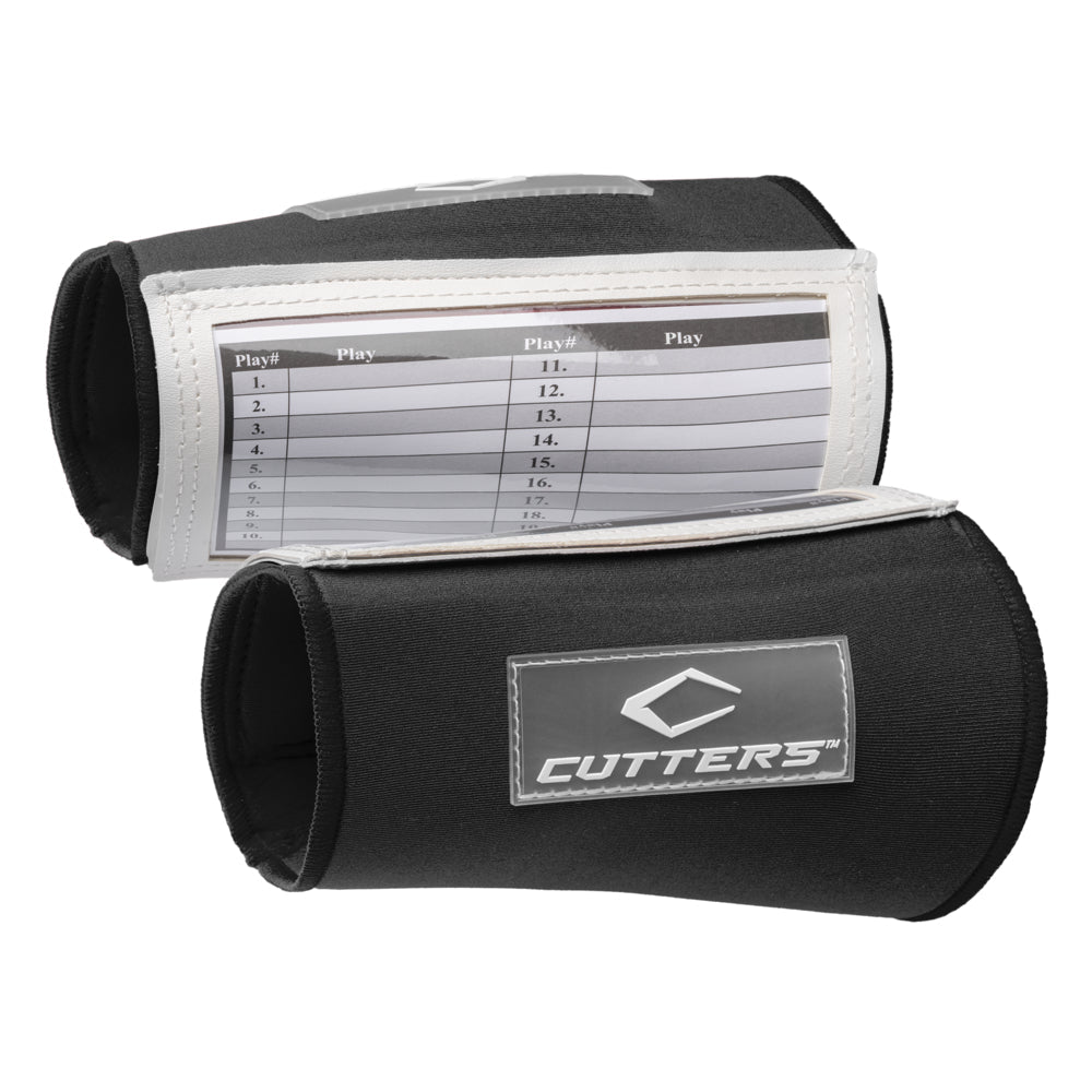 Cutters Triple Playmaker Football Wristcoach, Black, Adult & Youth