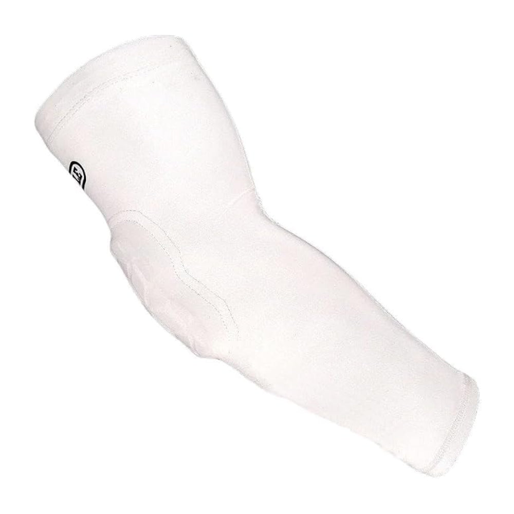 Battle Sports Elbow Padded Arm Sleeve, Adult & Youth, 2 Colors - White / Adult / S / M