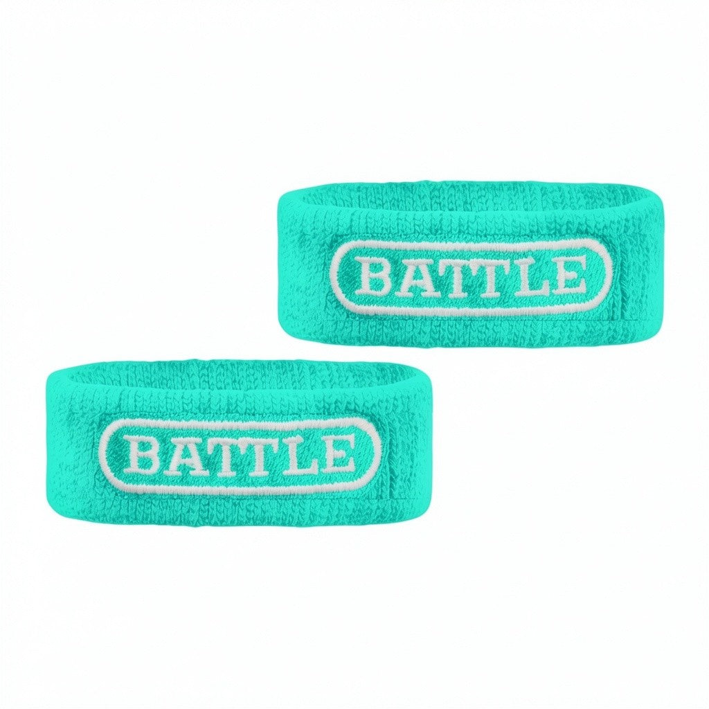 Battle Sports Football Arm Bands, 2 Pack, 7 Colors - Turquoise