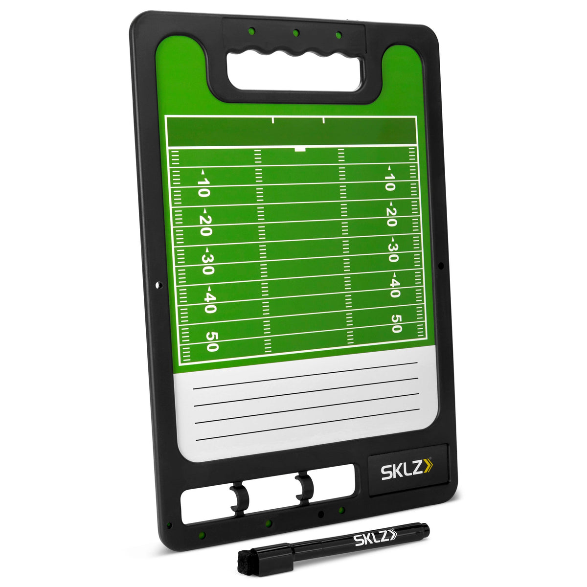 SKLZ Football Coaches Board, Two-Sided Dry Erase with Marker