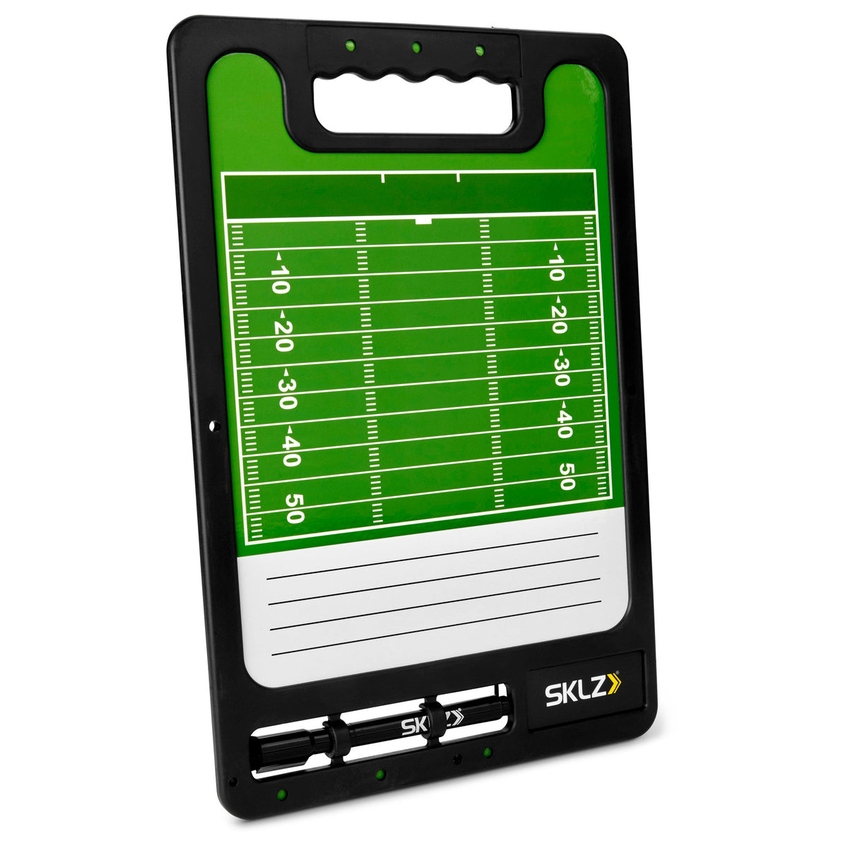 SKLZ Football Coaches Board, Two-Sided Dry Erase with Marker